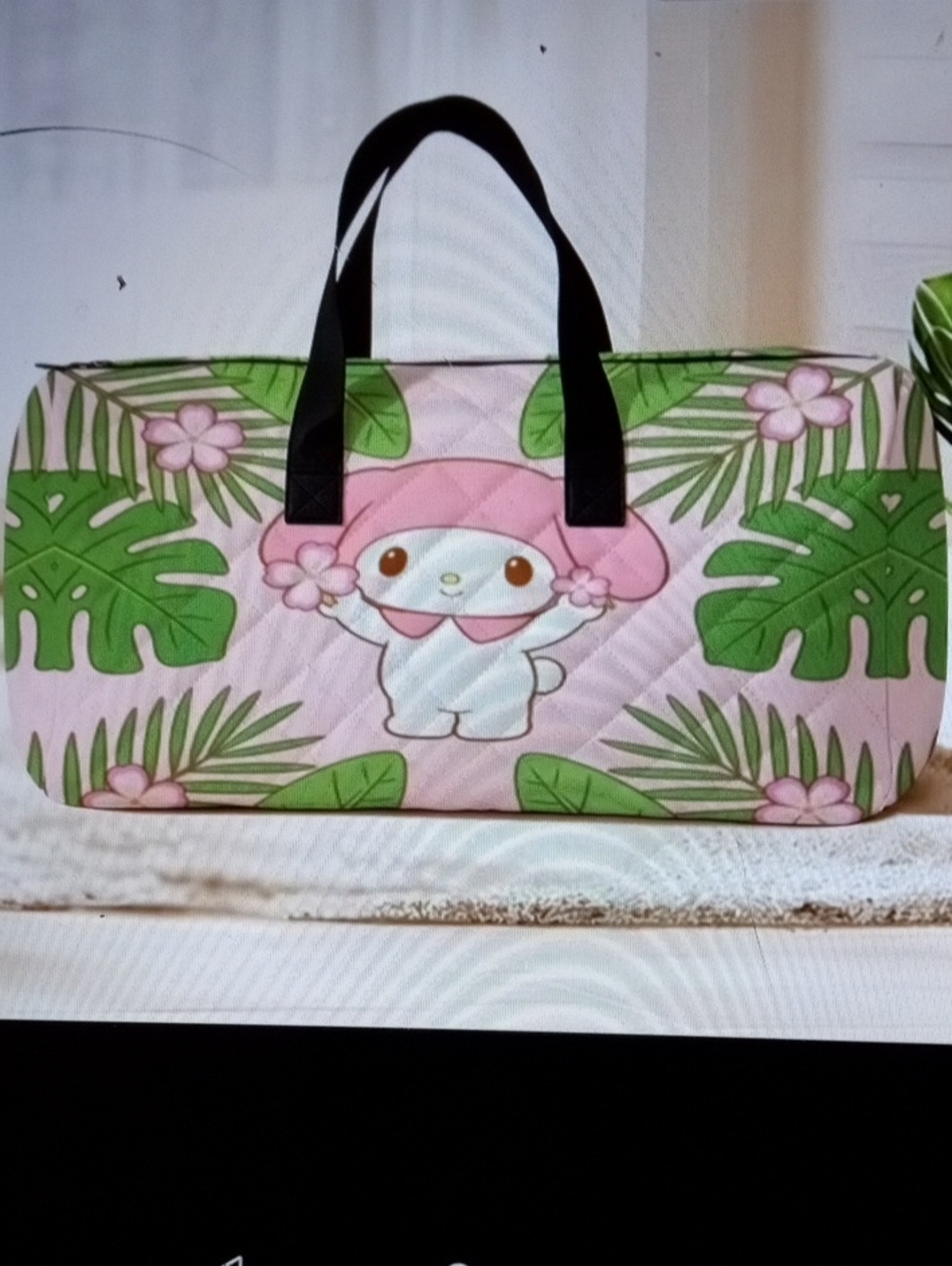 Pink Tropical My Melody Print Weekender Bag